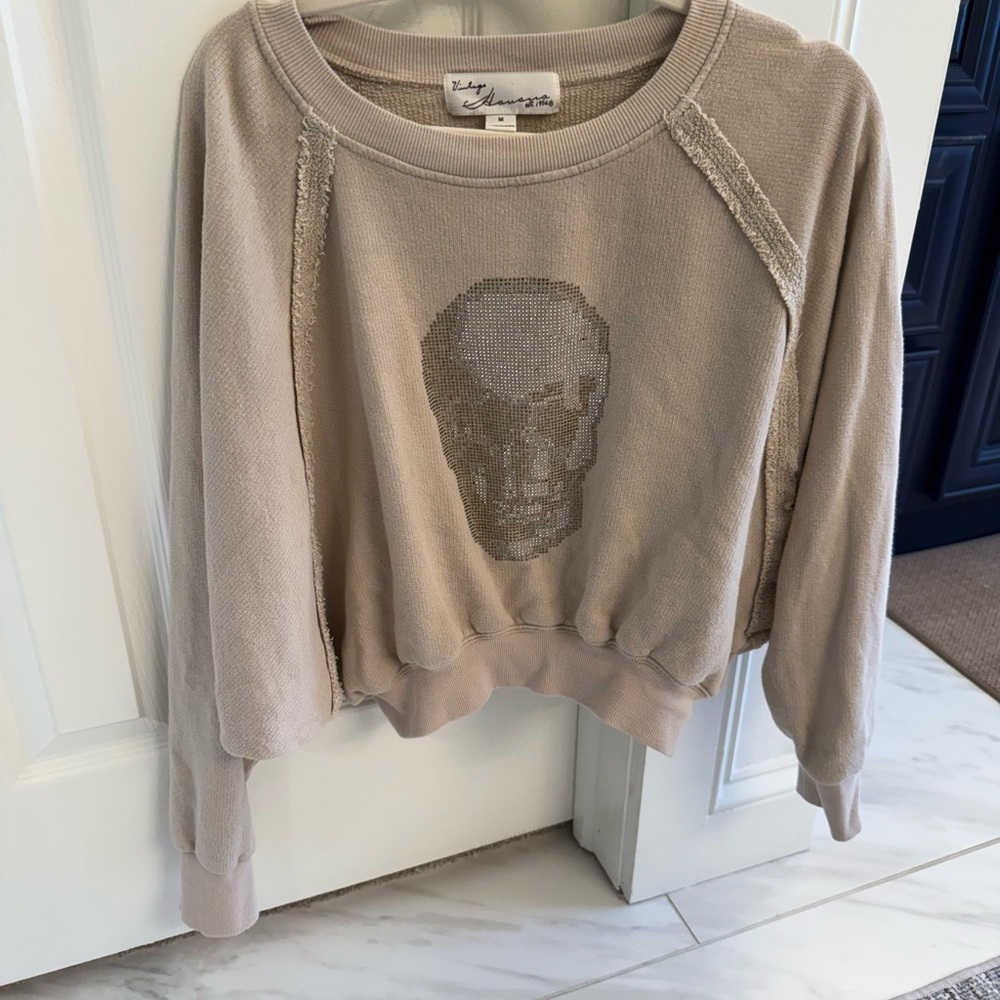 Vintage Havana Cozy Skull cropped sweatshirt